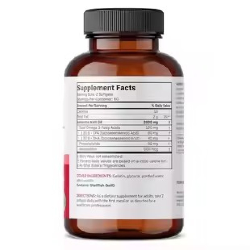 Hot Selling TK Product _ Antarctic Krill Oil Softgel Supplement Antarcic_krill_oil Bottle 120 Capsules Per Bottle