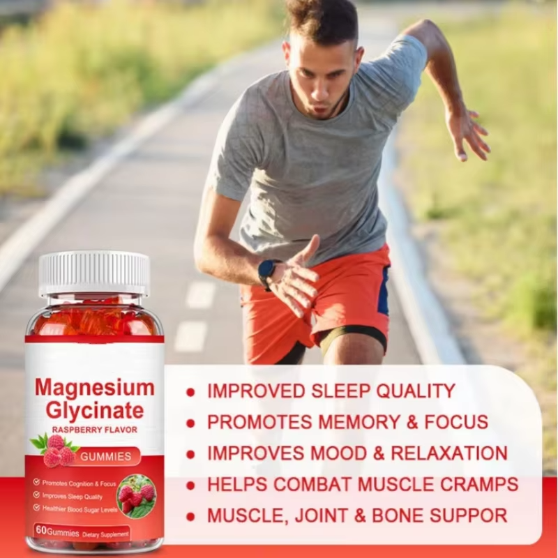 Sugar-Free Magnesium Glycinate Gummies with Potassium Herbal Supplements for Sleep and Immune Support