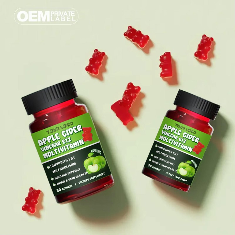 Apple Cider Vinegar Weight Loss Gummies | Vitamins & Fiber Slimming Supplement | Reduce Bloating & Burn Fat for Women Adults