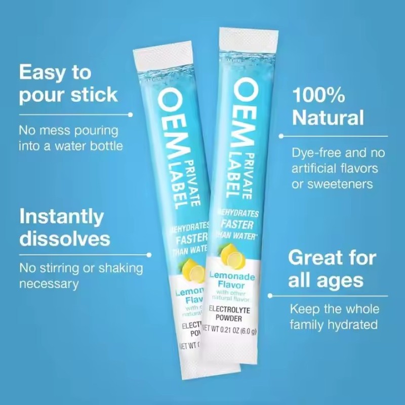 High Quality Electrolyte Powder for Sports & Daily Hydration for Adults & Newborns OEM Available