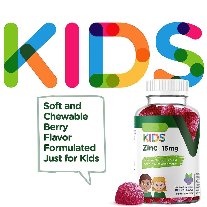 OEM Private Label Zinc Gummy 15mg - Immune Support Supplement for Kids - Multiple Flavors
