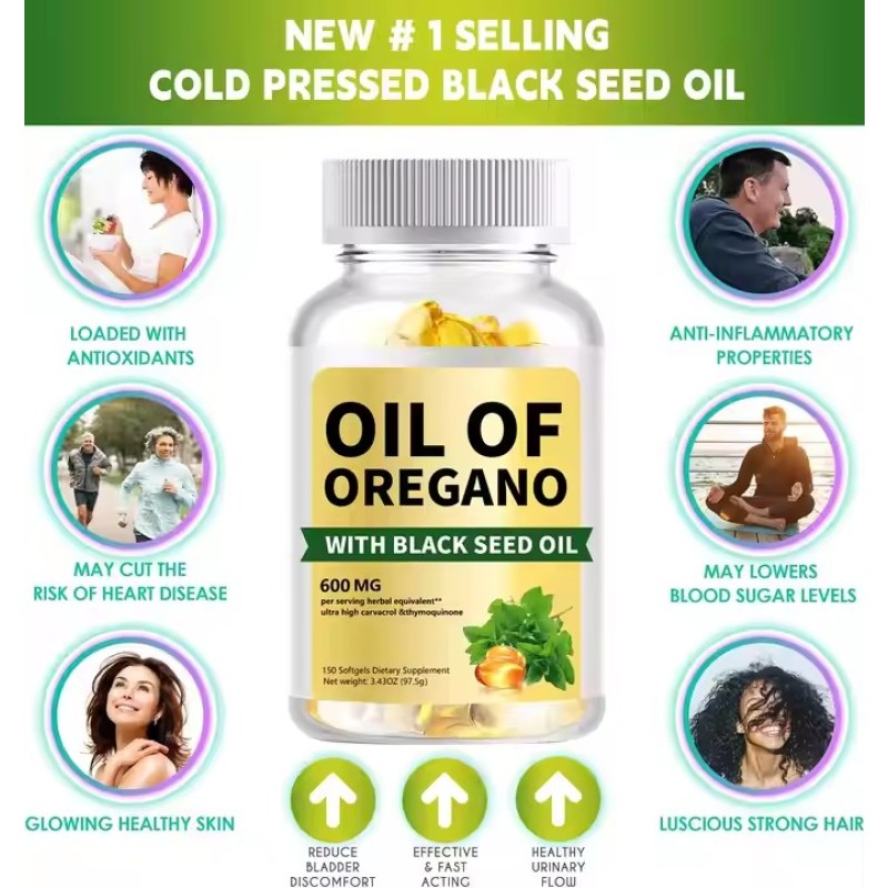 OEM Custom Supplement Manufacturer Wholesale Oregano Oil Extract Softgel Capsules Dosage Form Softgel Capsule