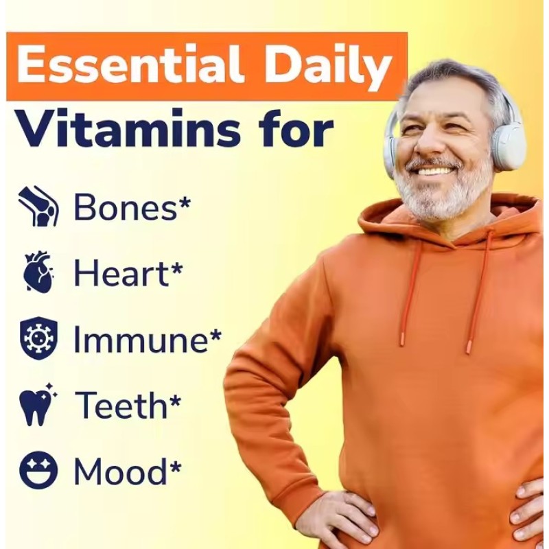 Liquid Calcium Drops & Vitamin D3 Softgel Capsules Vitamins and Calcium Supplement for Adults Immune Health Support