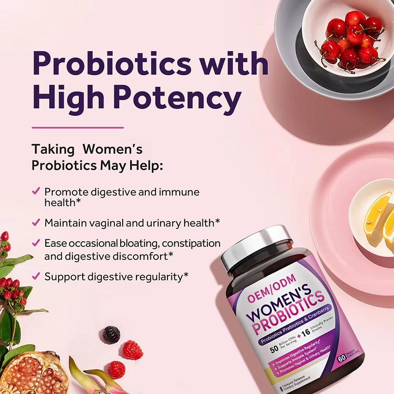 Women's Health Probiotic Supplement 50 Billion CFU with 16 Herbal Extracts Effective for Adult Beauty Products