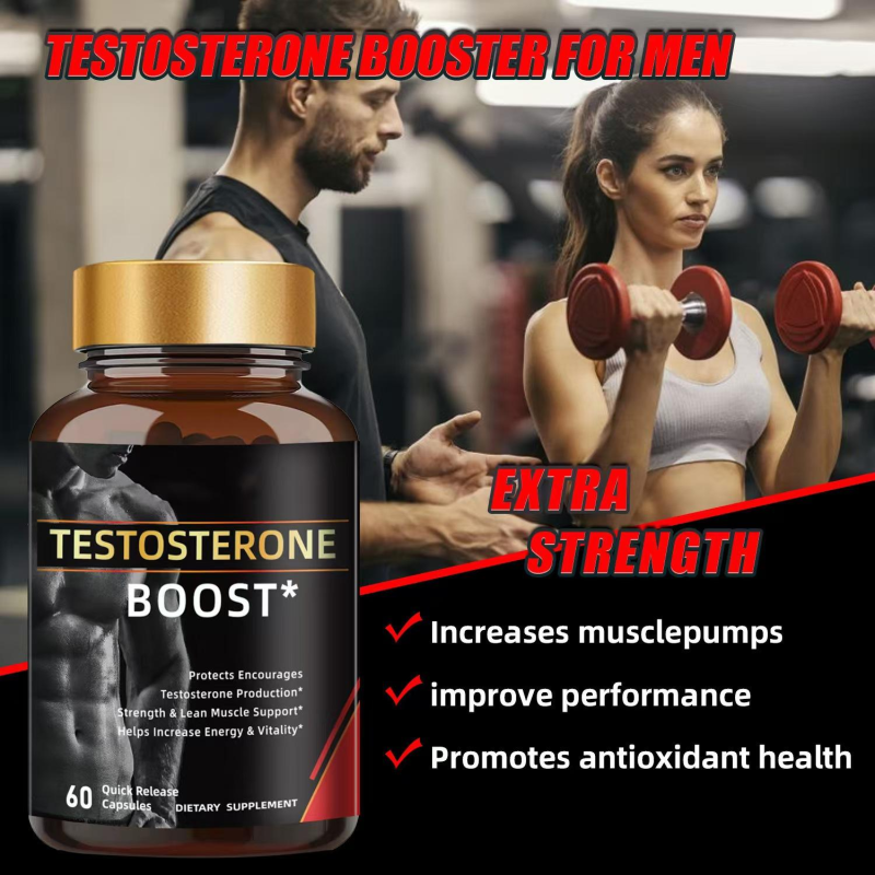 Natural  Booster Capsules for Men, Muscle Growth Support & Energy Enhancer, Strength and Endurance Supplement