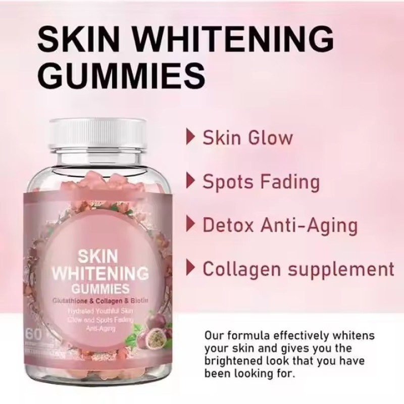 Skin Whitening Vitamin Collagen Gummies Sugar-Free Gummies Candy for Adult Skin Brightening Dosage for Newborn Not Applicable