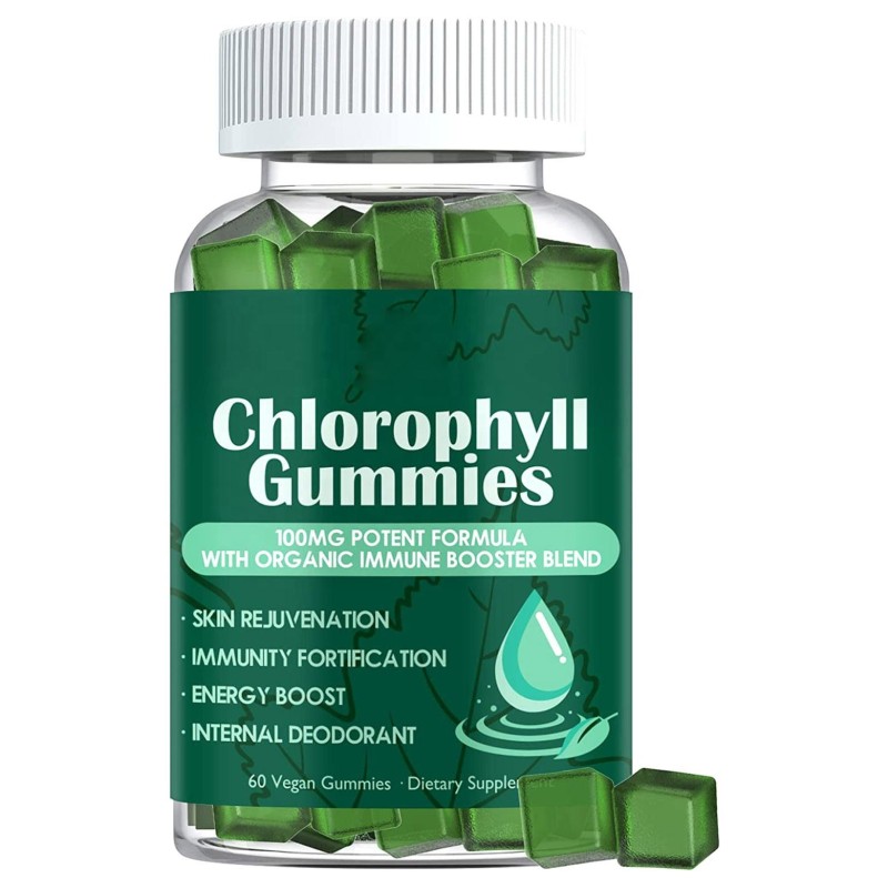 OEM Wholesale Customized Chlorophyll Gummies for Immune Support and Internal Deodorant