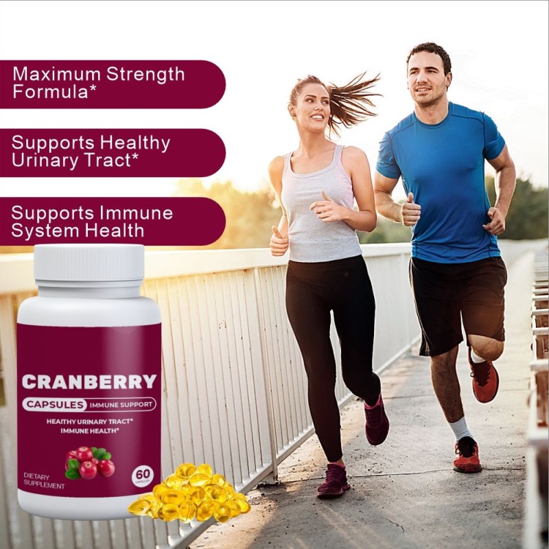 Organic 50:1 Cranberry Capsules 60Pcs-Urinary Tract and Immune Health Support