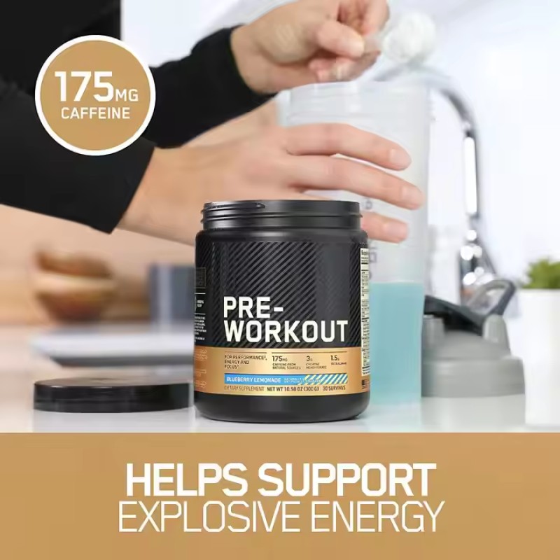 Pre Workout Powder Muscle Building Nutrition Creatine for Men Women Strength Fitness Energy