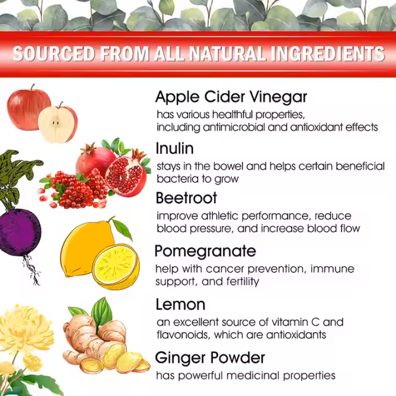 Apple Cider Vinegar Gummies with Pomegranate & Beet Root - Detox, Weight Control, Immune Support, Energy Booster for Adults