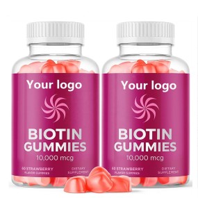 Hot-selling Own-brand Biotin Hair Growth Gummy Candy Convenient Bottle Packaging Gummy Candy