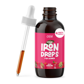 Polysaccharide Iron Liquid Drops, Gentle on Stomach for Women's Cycle Support