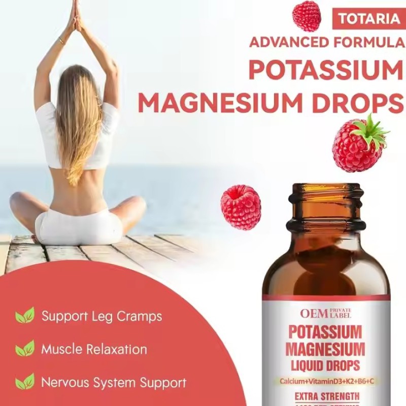 OEM Potassium Magnesium Liquid Drops Supplement Vitamin K2 Potassium Supplement