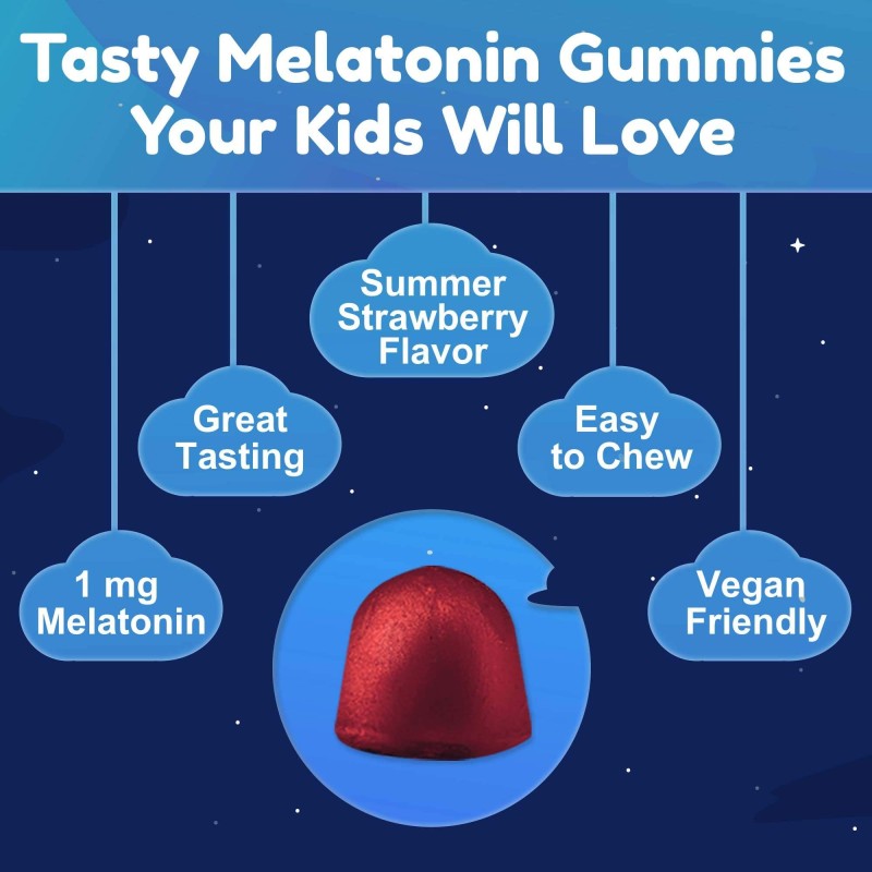 OEM Natural Melatonin Sleep Gummies for Kids & Adults - Non-Habit Forming Sleep Aid with Vitamins