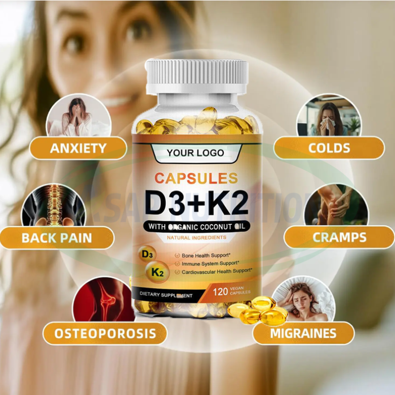 Ausreson Vitamin D3 and K2 Softgels 10000iu Vitamins Supplements Calcium Magnesium Zinc