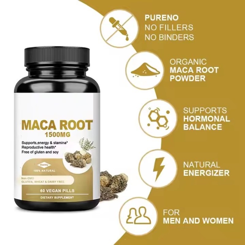 Organic Maca Root Extract Pills 60 Tablets Maca Capsules Men's Health Products Improve Male Power Capsules