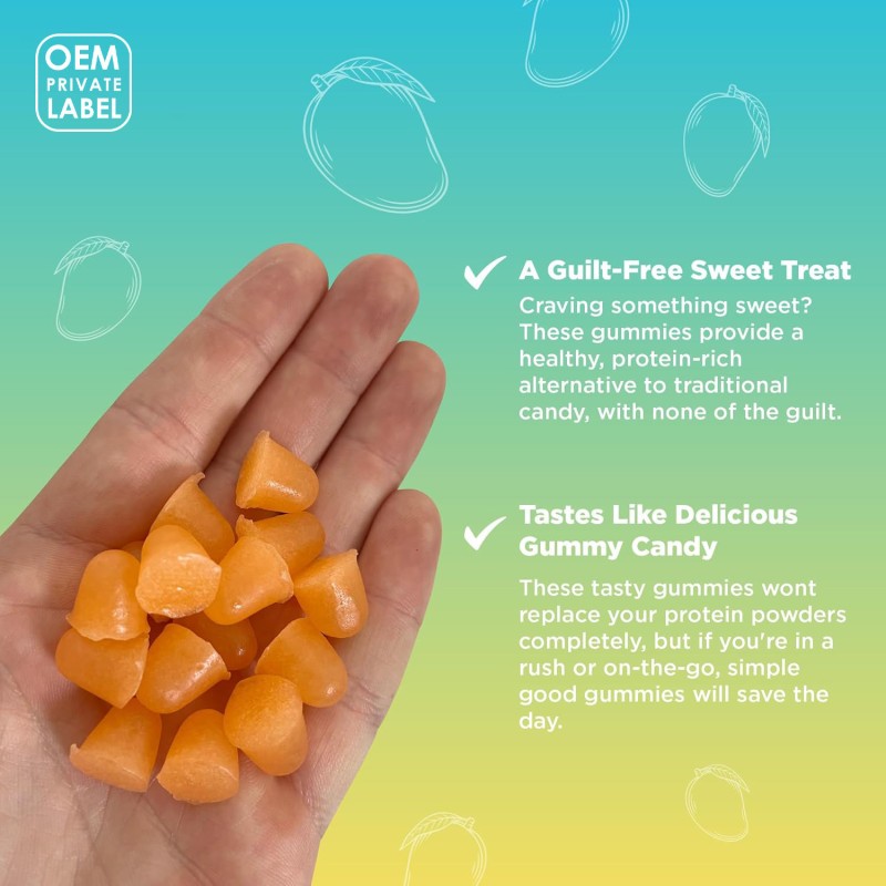 Protein Gummies with Whey Protein and Essential Amino Acids-sugar-free, Vegetarian-friendly Training Snacks