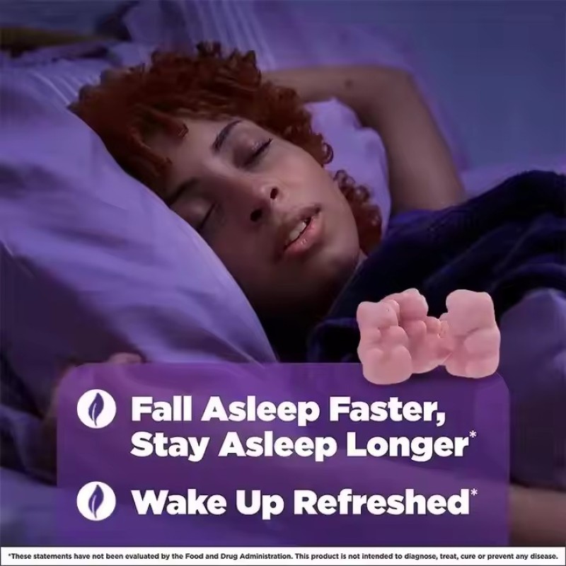 Melatonin Gummies 5mg Deep Sleep Gummy Candy Food Supplements for Promotes Brain Relaxation