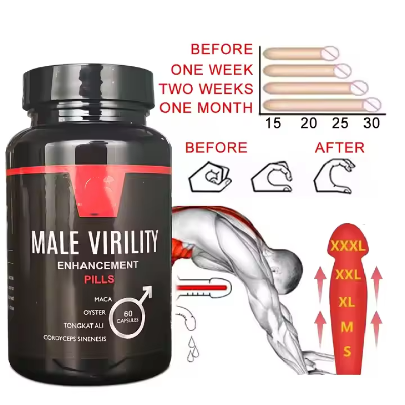 OEM Men's Virility Supplement 19-in-1 Capsules, Maca Tongkat Ali Energy Support, Fast Results & 3rd Party Tested Formula