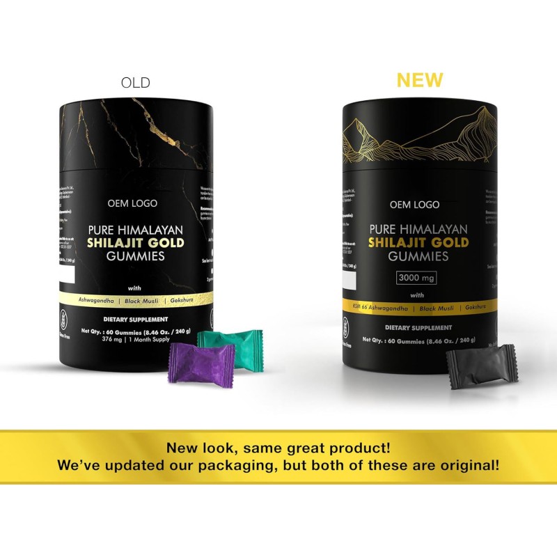 Himalayan Gold Shilajit Gummies with Ashwagandha, Energy & Stamina Booster