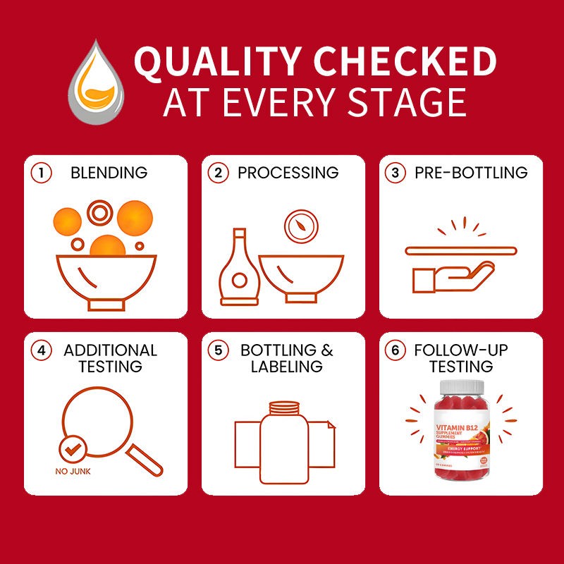 OEM Premium Sugar-Free Vitamin B12 Gummies with Benfotiamine & Thiamine - Comprehensive B Complex for Enhanced Energy