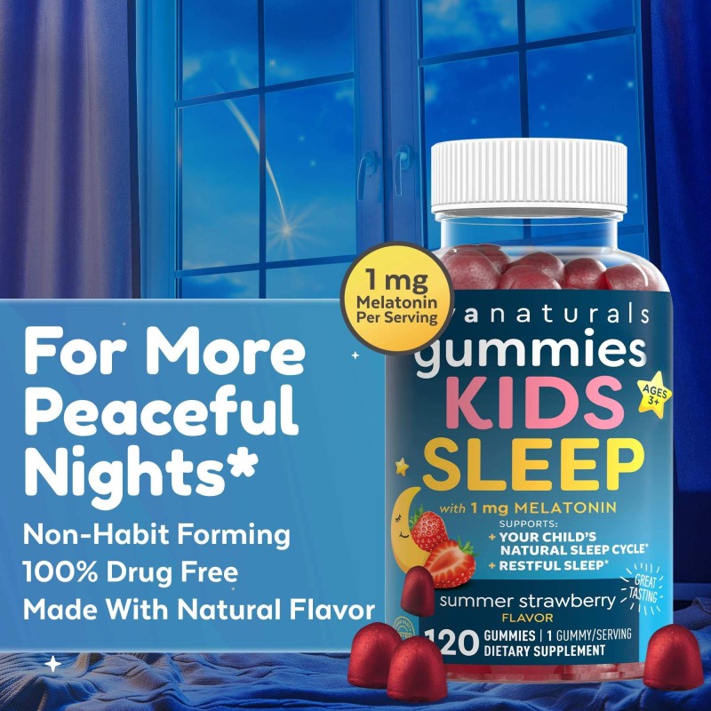OEM Natural Melatonin Sleep Gummies for Kids & Adults - Non-Habit Forming Sleep Aid with Vitamins