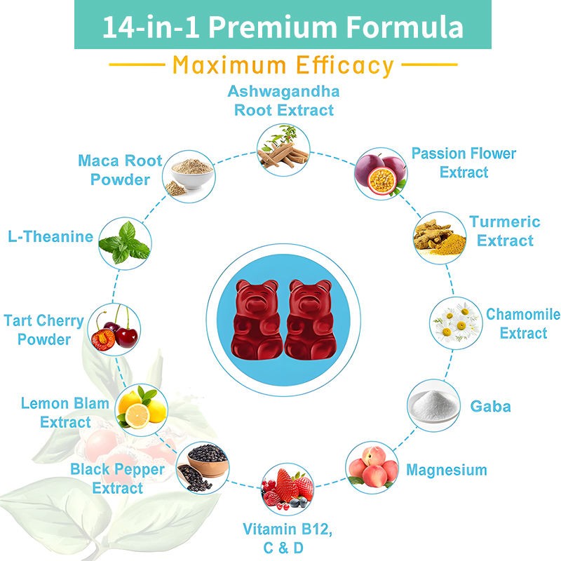 Premium Ashwagandha Stress Relief Gummies with Himalayan Shilajit and Vitamin B12 60 Gummies