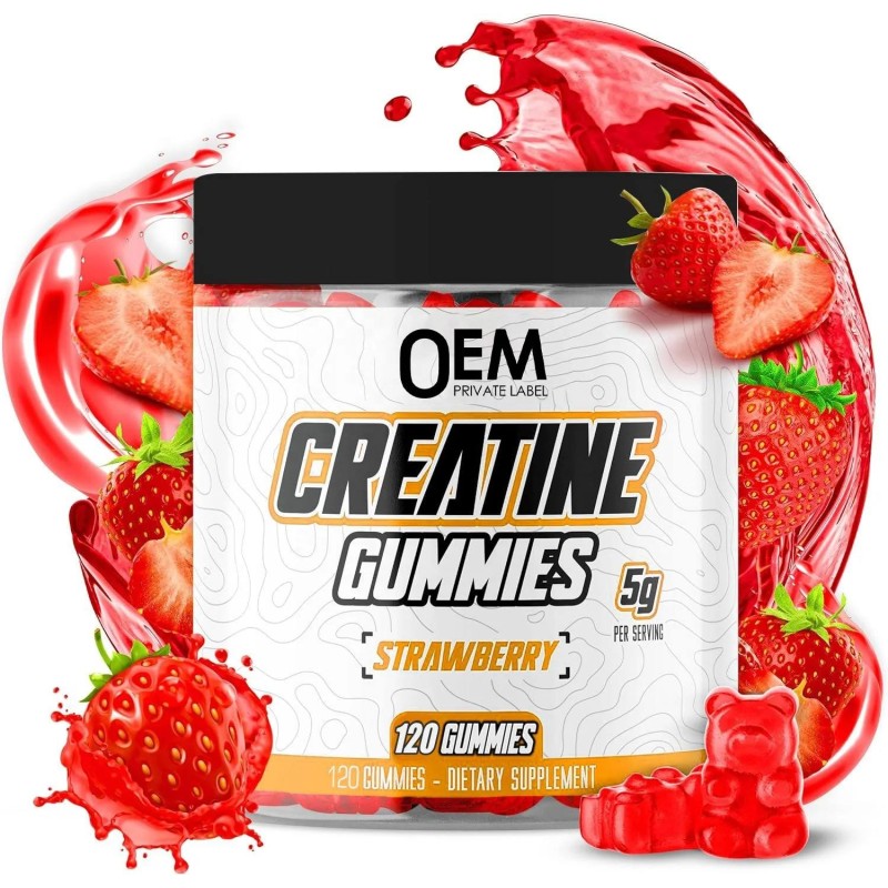 Premium Creatine Monohydrate Gummies with L-Taurine and B12 for Muscle Growth and Energy Boost 60 Gummies