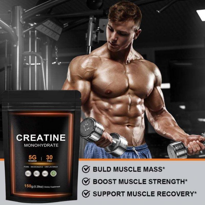 Premium 500g 200Mesh Creatine Monohydrate Powder for Muscle Growth Bulk Wholesale Fitness Supplement