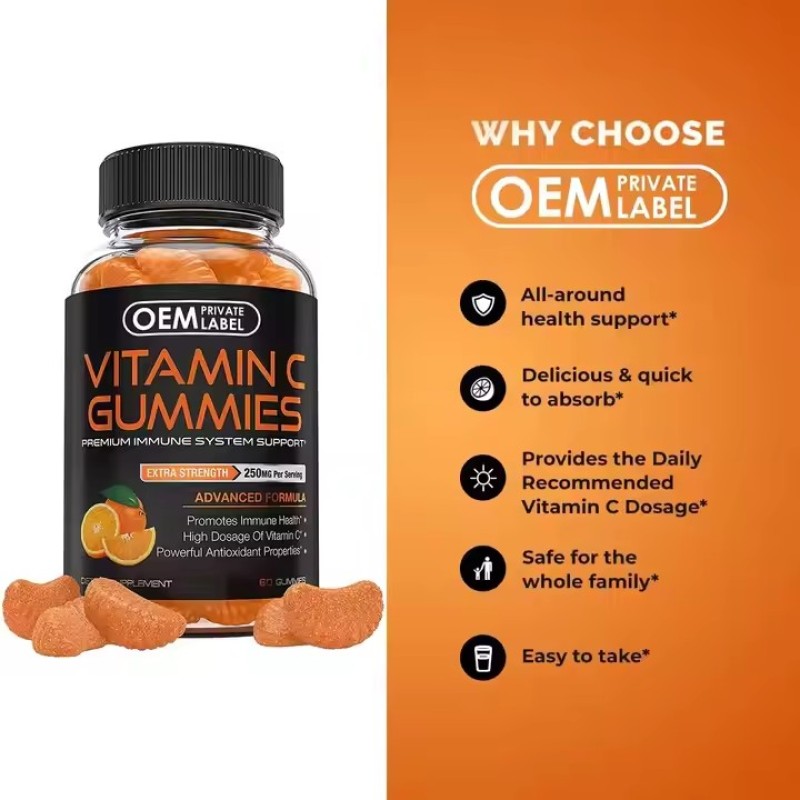 OEM Berry Flavored Multivitamin Gummies Daily Vitamins for Adults with Multi Vitamin a C D E B6 B12 Zinc for Women Men