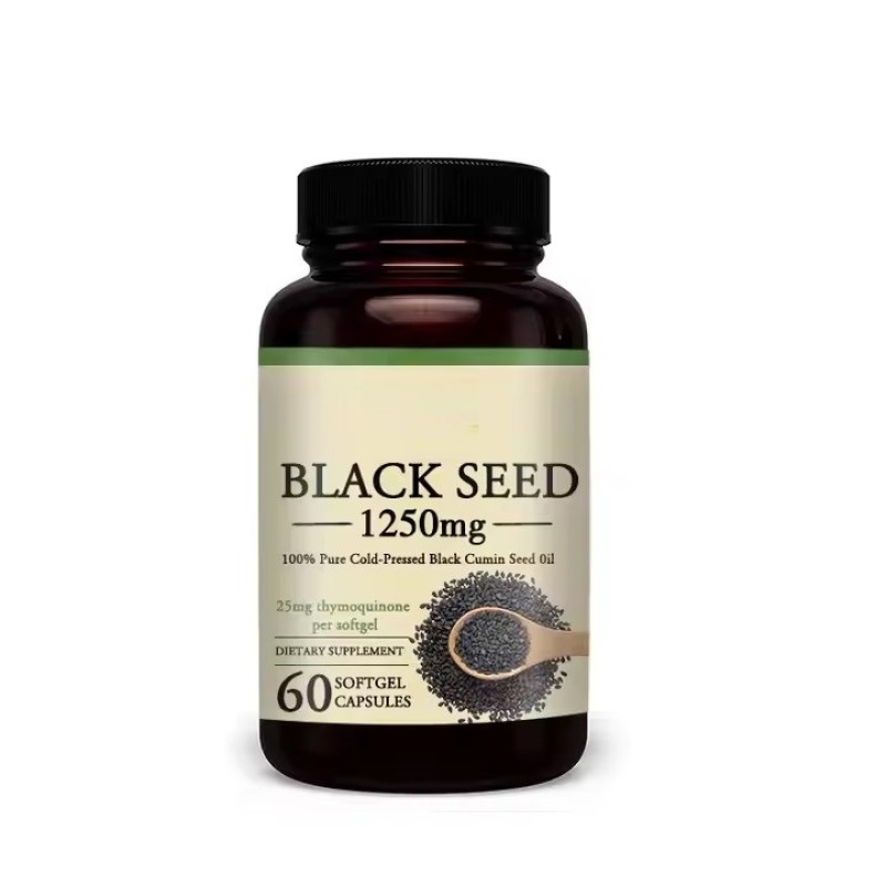 Private Label Natural Black Seed Softgels Capsules Boost Immunity for Women Men Pure Black Cumin Seed Oil Soft Capsules