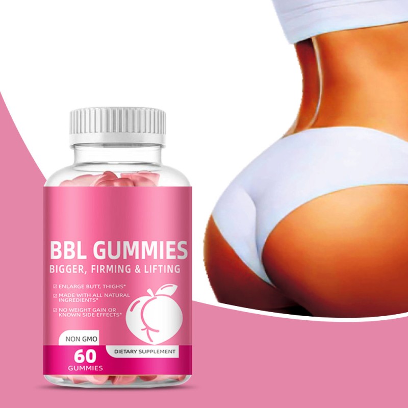 OEM BBL Booty Enhancement Gummies for Women - Natural Butt Growth Formula with Maca & Fenugreek, Vegan Chewable