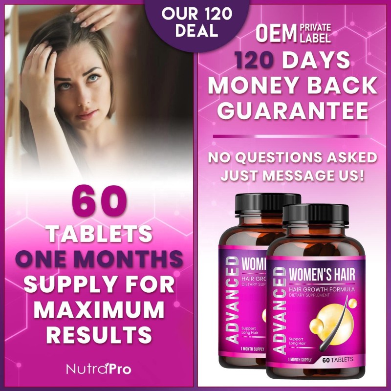OEM/ODM Hair Growth Vitamins for Women - DHT Blocker & Saw Palmetto Supplement