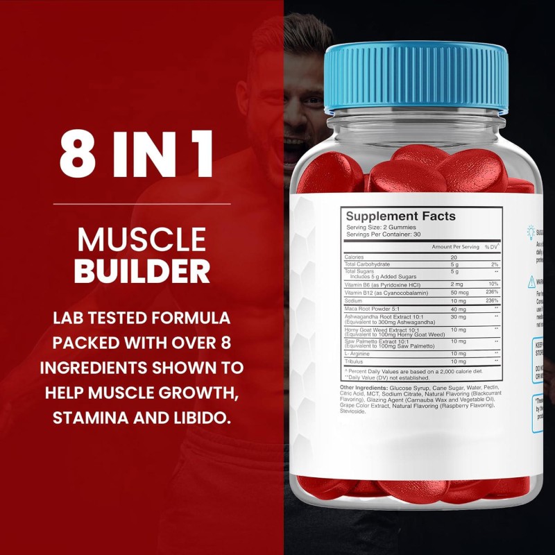 Male Enhancement Gummies with Maca Horny Goat Weed Saw Palmetto  Maximum Size Booster for Strength Stamina & Performance