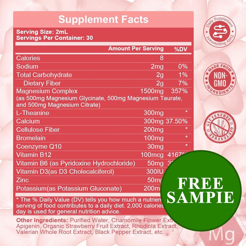 Magnesium Complex Supplement Vitamins Citrate Glycinate Magnesium Liquid Multivitamin Supplement