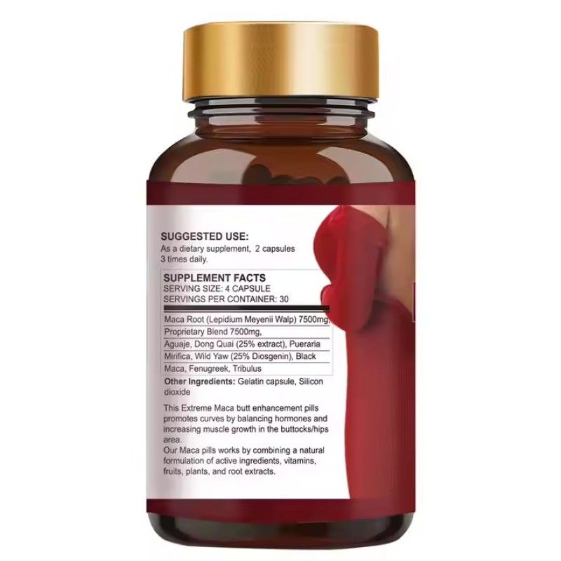 Vitahealthy Private Label Factory Supply Halal Natural Organic Male Enhance   Capsule Strong Man Power