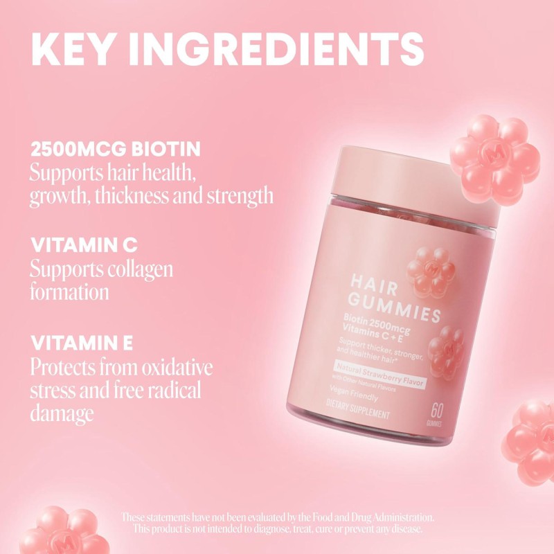 Premium Sugar-Free Vegetarian Hair Vitamins Gummies with Biotin