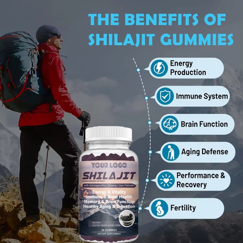 Improve Immune System and Memory with Organic Shilajit Ashwagandha Resin Pure Extract Supplement Emotional Support