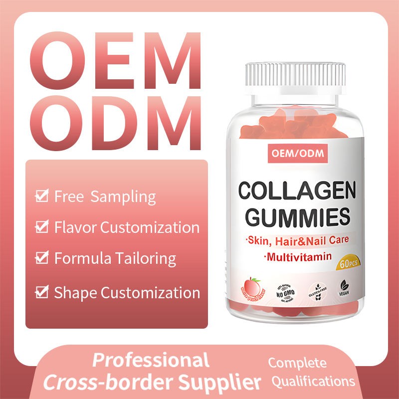 OEM Private Label Collagen Gummies for Health and Wellness - Skin, Hair, Nails, Immune Support, Digestion, Energy
