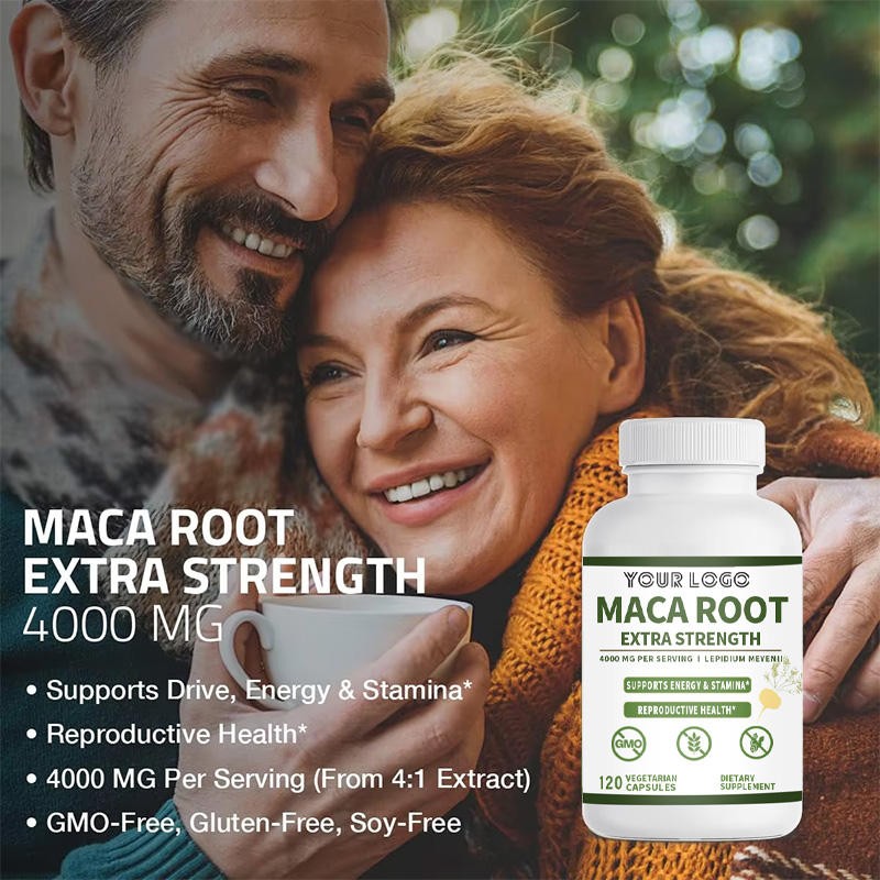 Pure Peruvian Maca Root Extract Capsules for Men Natural Energy Stamina & Performance Enhancer Sports Supplement