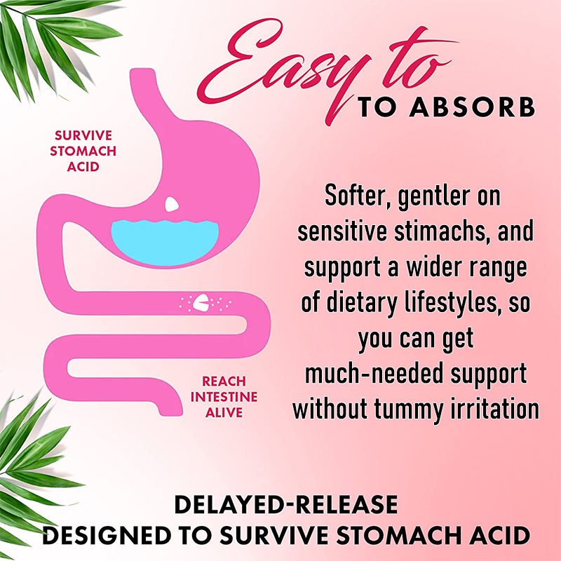 Women's Probiotic & Prebiotic Fiber Gummies - Digestive Balance, Vaginal Flora Support, Berry Flavor