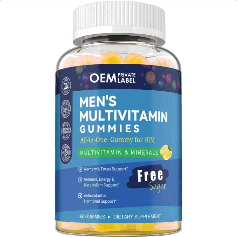 Private Label Sugar-Free Multivitamin Gummies for Men & Women - Daily Nutrients for Hair, Skin, Energy & Immune Support