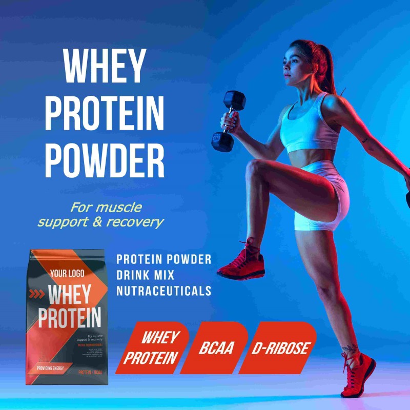 Whey Protein Supports Muscle Recovery and Provides Energy Gain Protein Powder for Adults