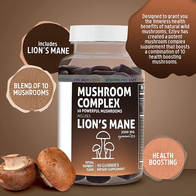Hot Selling Mushroom Gummies for Brain Boost, Immune Support & Energy  10 Blend Formula for Men & Women
