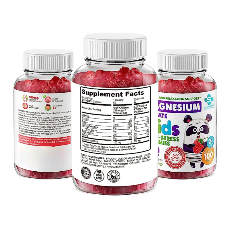Kids Magnesium Glycinate Gummies with CoQ10 for Sleep Support and Memory Focus - Vegan Chewable Supplement