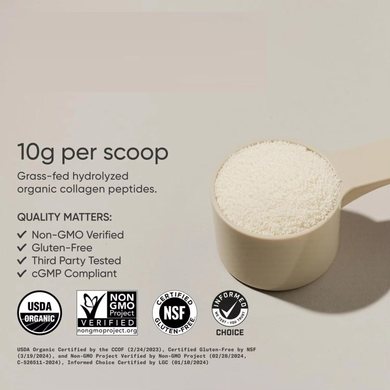 Hydrolyzed Collagen Peptides Powder OEM/ODM Supplement for Women & Men ISO Certified