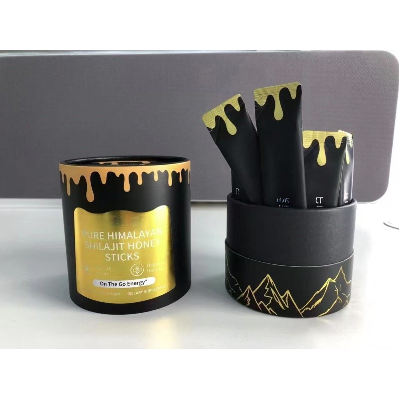 Private Label Pure Shilajit Resin Honey Sticks Gummies Nutrient-Boost Herbal Supplement Pack Sachets for Energy Vitality