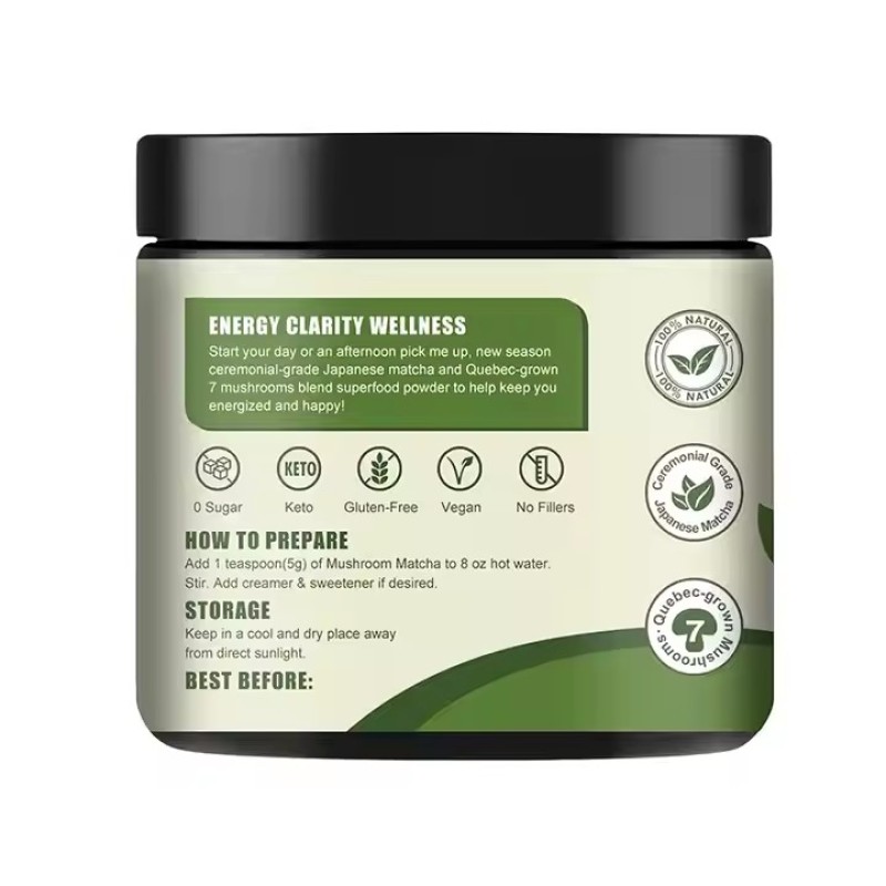 Organic Lion's Mane Instant Coffee Extract Powder Health Herbal Black Sugar-Free Concentration Boost Vitamins for Adults