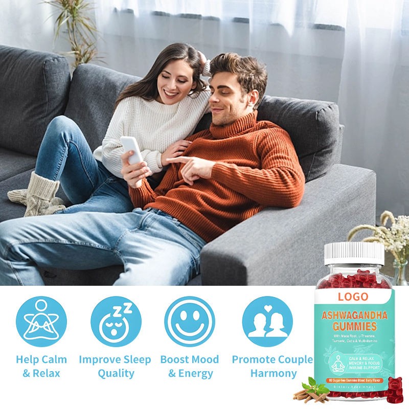 Premium Ashwagandha Stress Relief Gummies with Himalayan Shilajit and Vitamin B12 60 Gummies