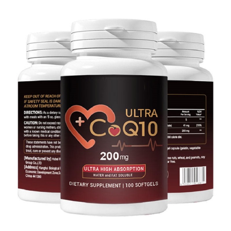 CQ10 Soft Capsules Coenzyme Q10 Dietary Supplement for Adults Focusing Brain Energy Joint Bone Health Middle-aged Pregnant Women